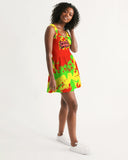 SourPatch Women's All-Over Print Scoop Neck Skater Dress