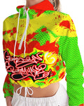 SourPatch Women's All-Over Print Cropped Windbreaker