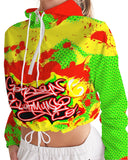 SourPatch Women's All-Over Print Cropped Windbreaker