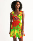 SourPatch Women's All-Over Print Scoop Neck Skater Dress