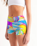 Paintbrush Women's Mid-Rise Yoga Shorts